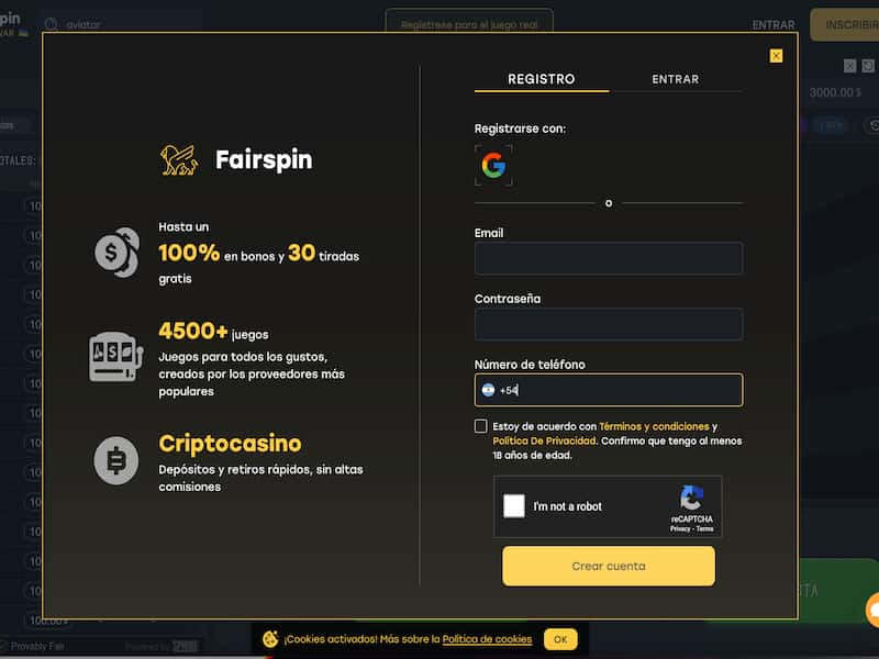 Casino de Criptomonedas FairSpin