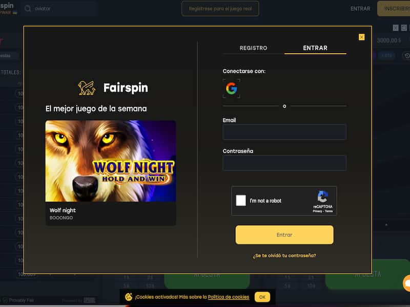 Registro en el Casino Bitcoin FairSpin para Jugar Aviator